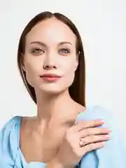 Розовый кольцо "Луна со звездой"