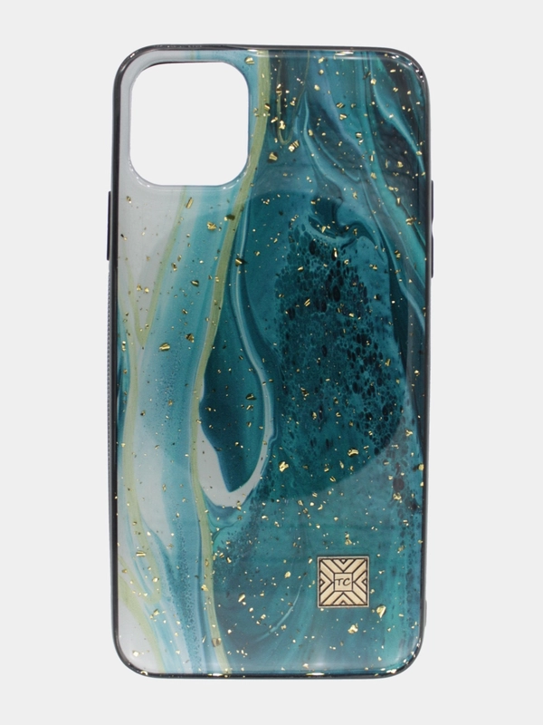 Чехол для iPhone 11 Pro Max Мрамор Бирюзовый