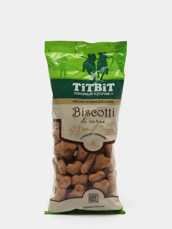 Лакомство TiTBiT Бискотти печенье для собак, с рубцом говяжьим, 350 г
