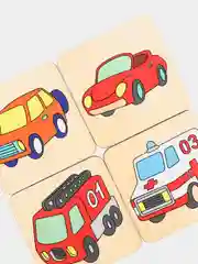 Настольная игра Мемори "Автомобили", "Фрукты", "Овощи", деревянные фишки