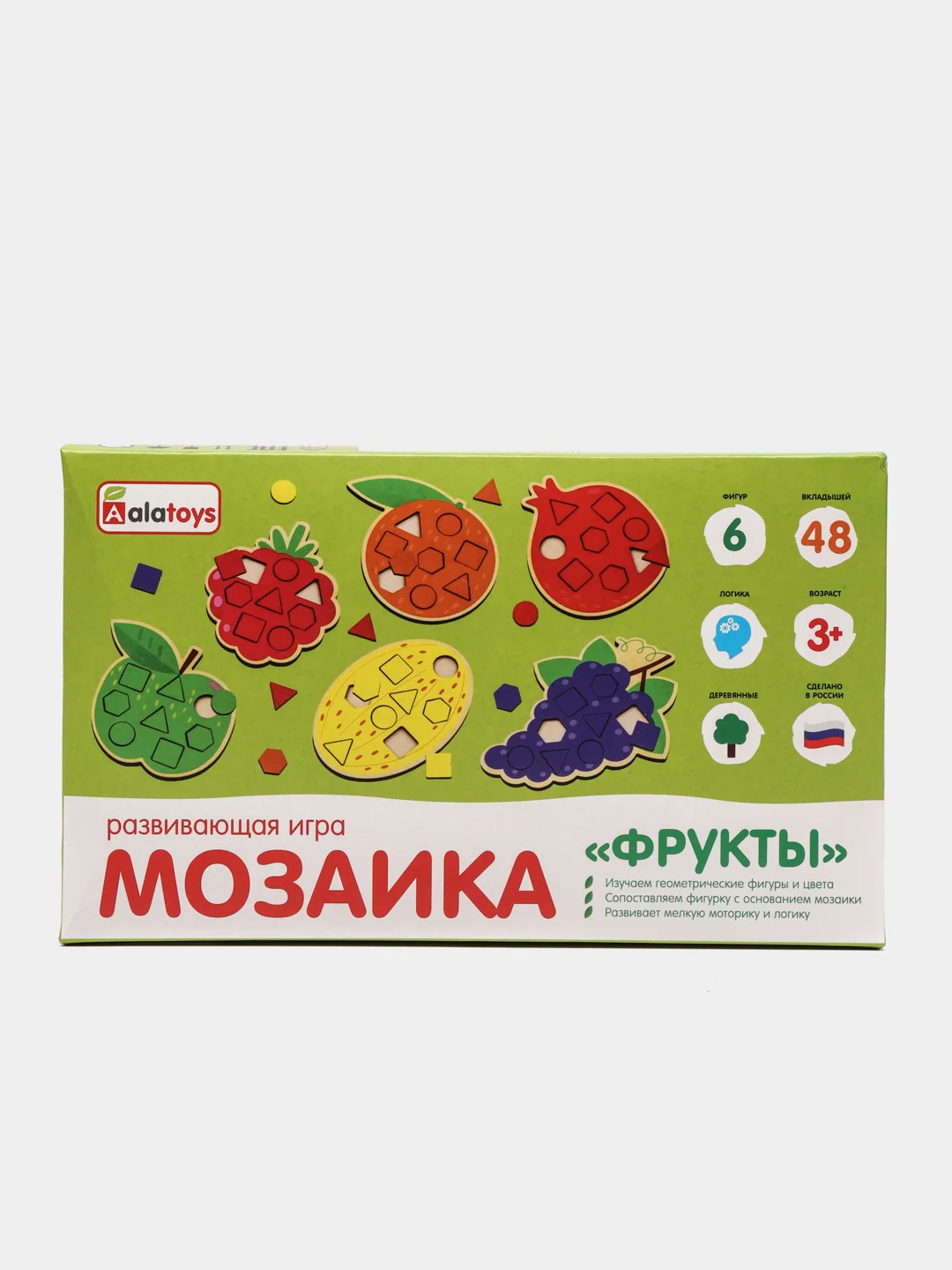 Мозаика-сортер "Фрукты", деревянная игрушка
