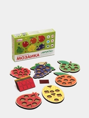Мозаика-сортер "Фрукты", деревянная игрушка
