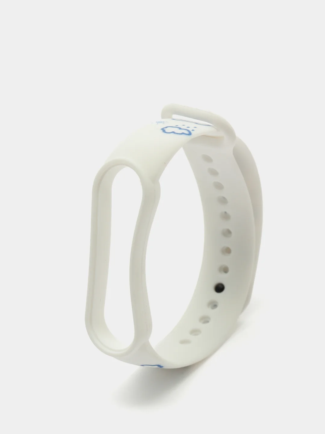 Голубой силиконовый ремешок с принтом для Xiaomi Mi Band 7 / 3 / 4 / 5 / 6