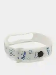 Голубой силиконовый ремешок с принтом для Xiaomi Mi Band 7 / 3 / 4 / 5 / 6