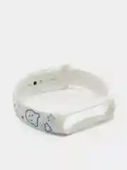 Голубой силиконовый ремешок с принтом для Xiaomi Mi Band 7 / 3 / 4 / 5 / 6
