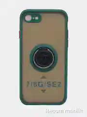 Зеленый чехол противоударный iPhone 7, iPhone 8, SE 2020 с магнитом и кольцом