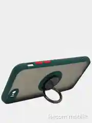Зеленый чехол противоударный iPhone 7, iPhone 8, SE 2020 с магнитом и кольцом
