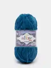 Морской пряжа плюшевая Alize Velluto, 100% микрополиэстер, 100 г, 68 м
