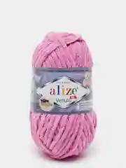 Коралловый меланж пряжа плюшевая Alize Velluto, 100% микрополиэстер, 100 г, 68 м
