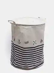 Корзина для белья 35*35*44 см, с пластиковым кольцом, хлопок, пластмасса 008588