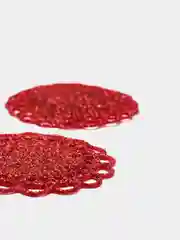Красный декоративные салфетки из фоамирана, 4 шт