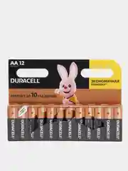 Комплект алкалиновых батареек Duracell "Basic", AA, 12 штук