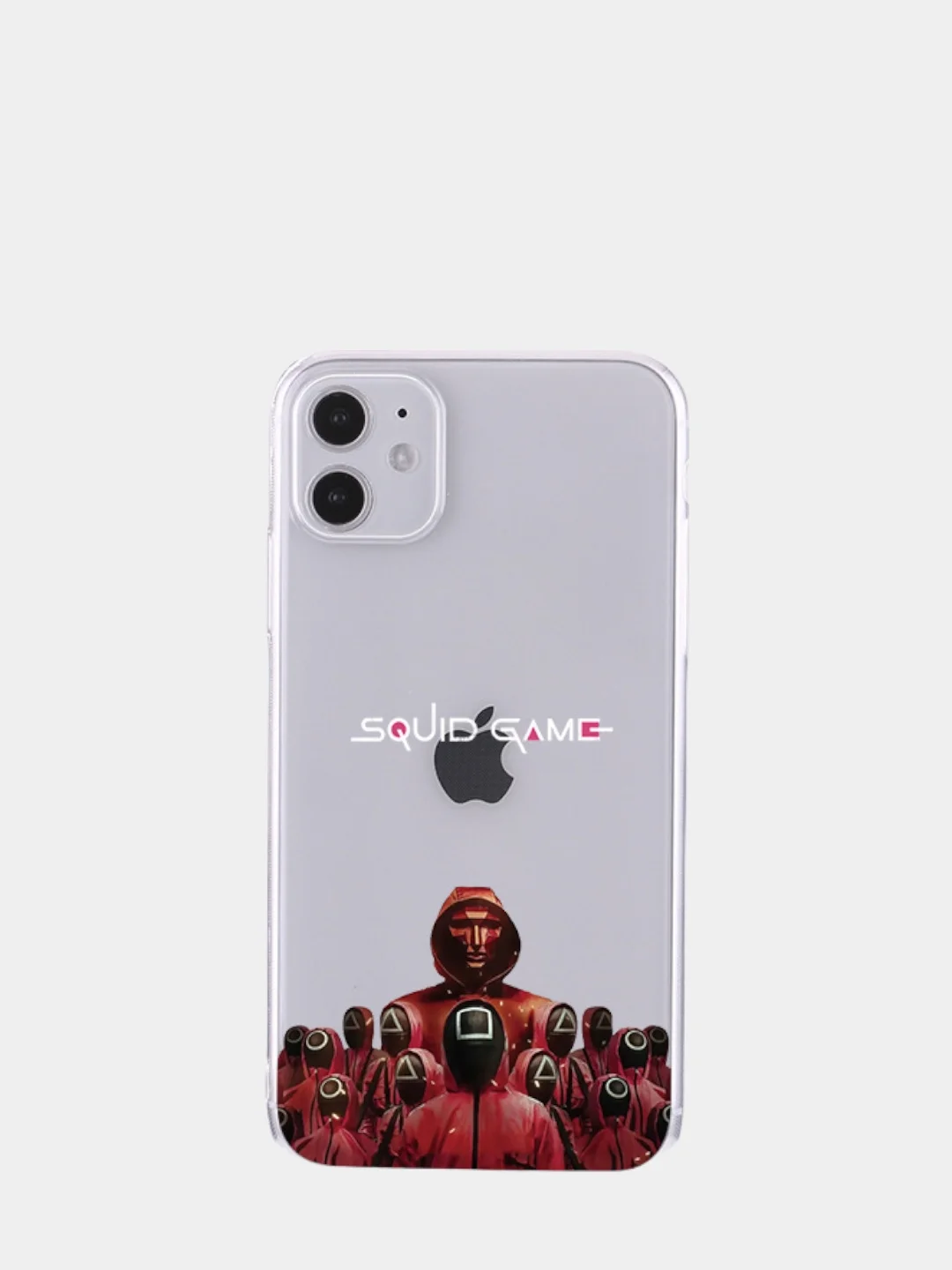Черный чехол "Игра в кальмара" iPhone 6S, 7, 8 Plus, XR, 11, 12 Mini 13 Pro Max силиконовый айфон