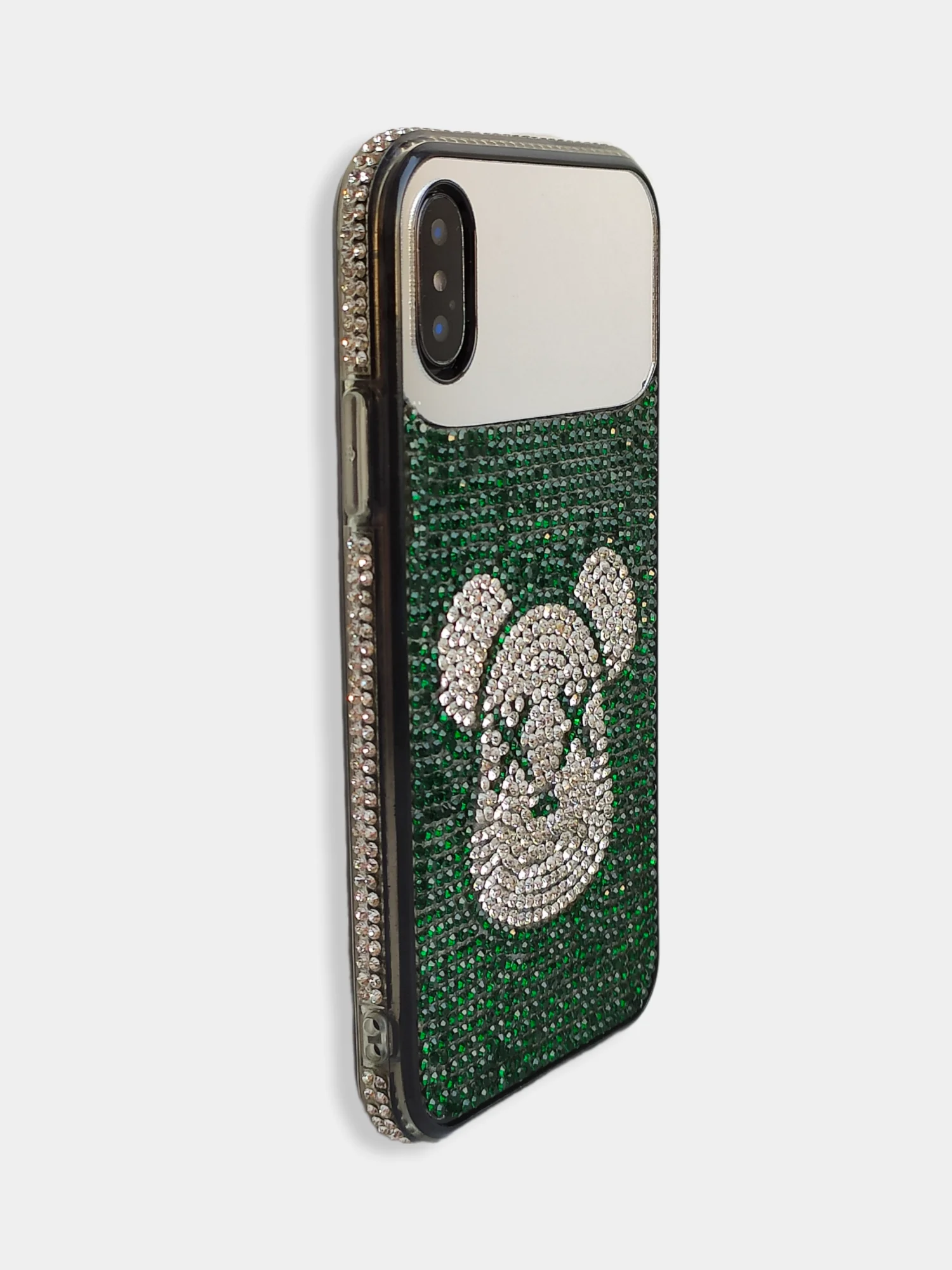 Зеленый чехол с блестками и зеркалом для iphone 6 6s 7/8 7+ 8 plus xs xr xs max 11 pro max 11 про