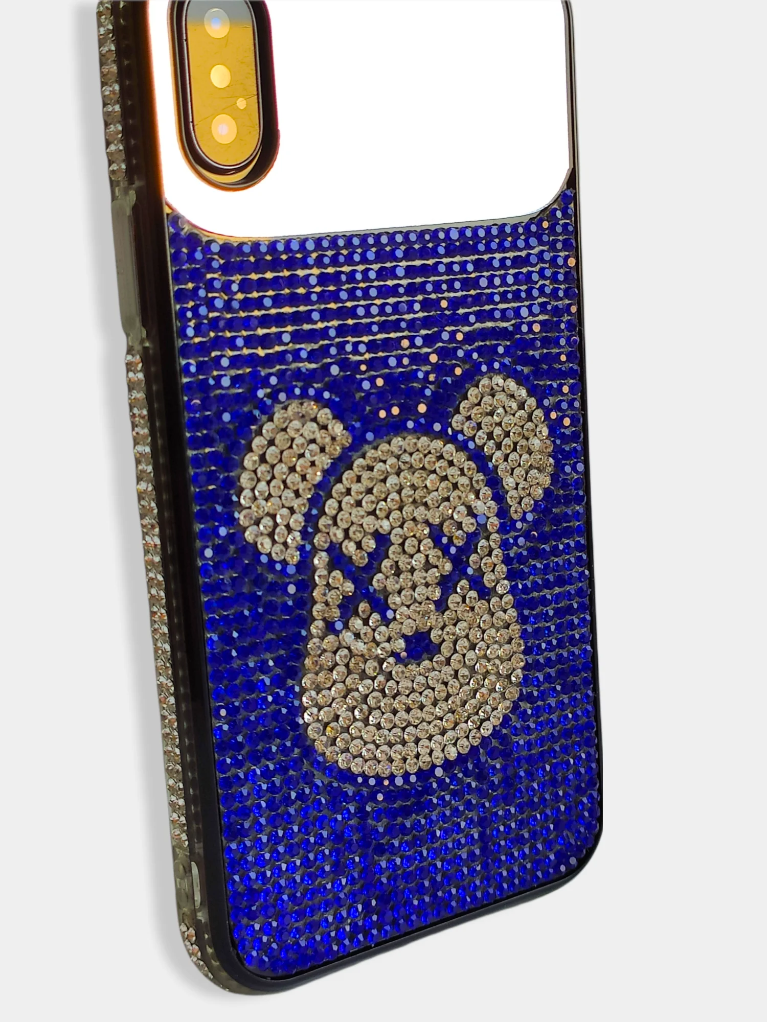 Синий чехол с блестками и зеркалом для iphone 6 6s 7/8 7+ 8 plus xs xr xs max 11 pro max 11 про