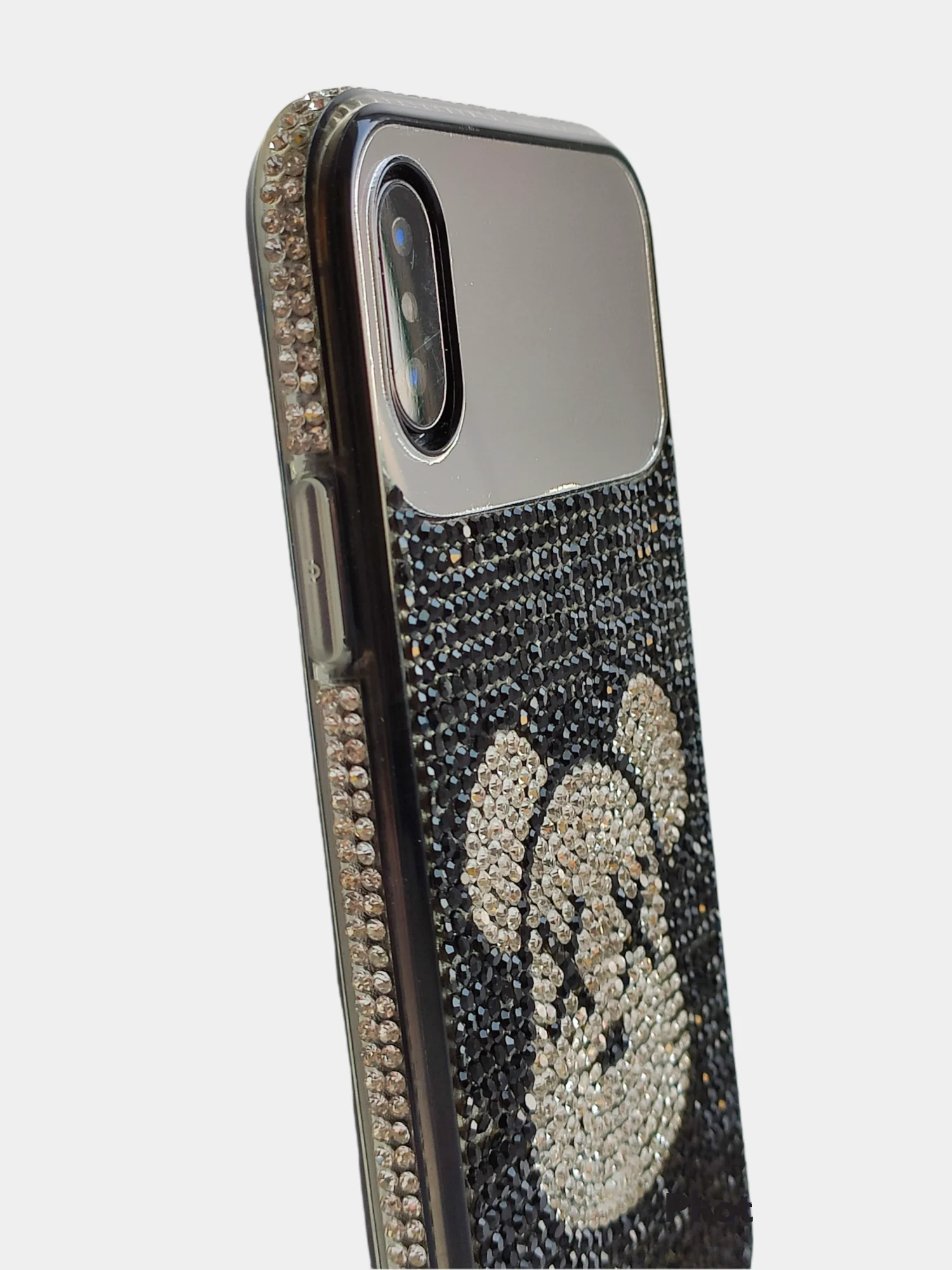 Черный чехол с блестками и зеркалом для iphone 6 6s 7/8 7+ 8 plus xs xr xs max 11 pro max 11 про