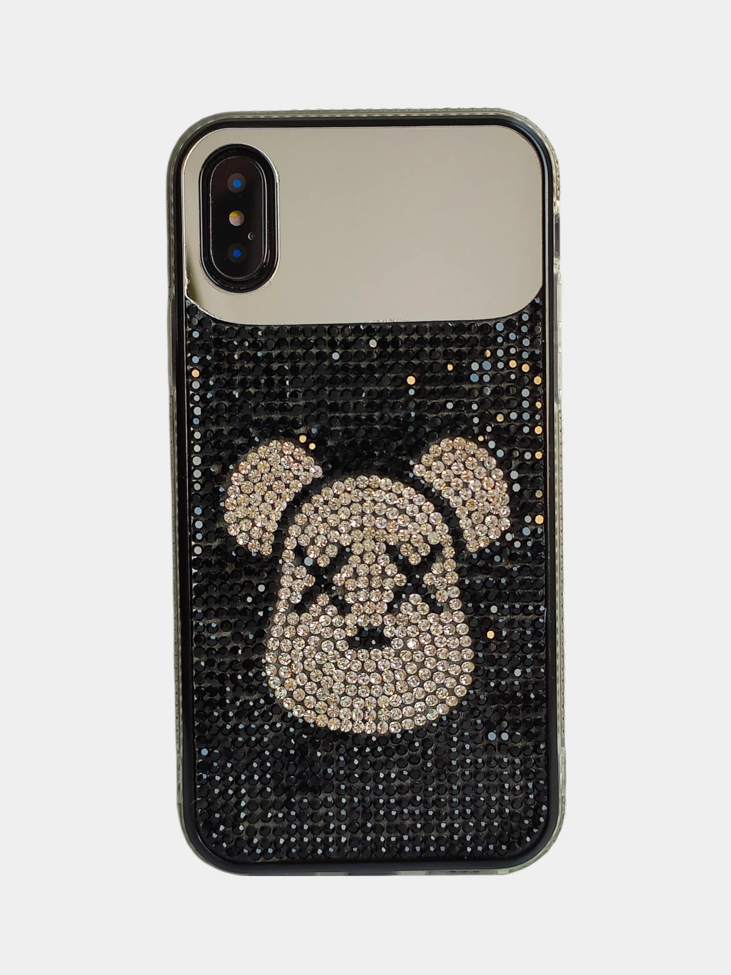 Черный чехол с блестками и зеркалом для iphone 6 6s 7/8 7+ 8 plus xs xr xs max 11 pro max 11 про