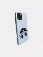 Белый чехол накладка с принтом картинкой рисунком для iphone 11 pro max 12 mini 7+ xs кот