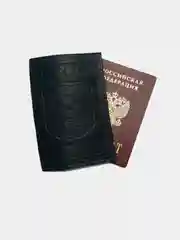 Тёмно-зелёный кожаная обложка для паспорта/ обложка на паспорт/ кошелек для документов