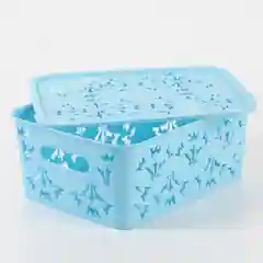 Розовый контейнер для хранения с крышкой
