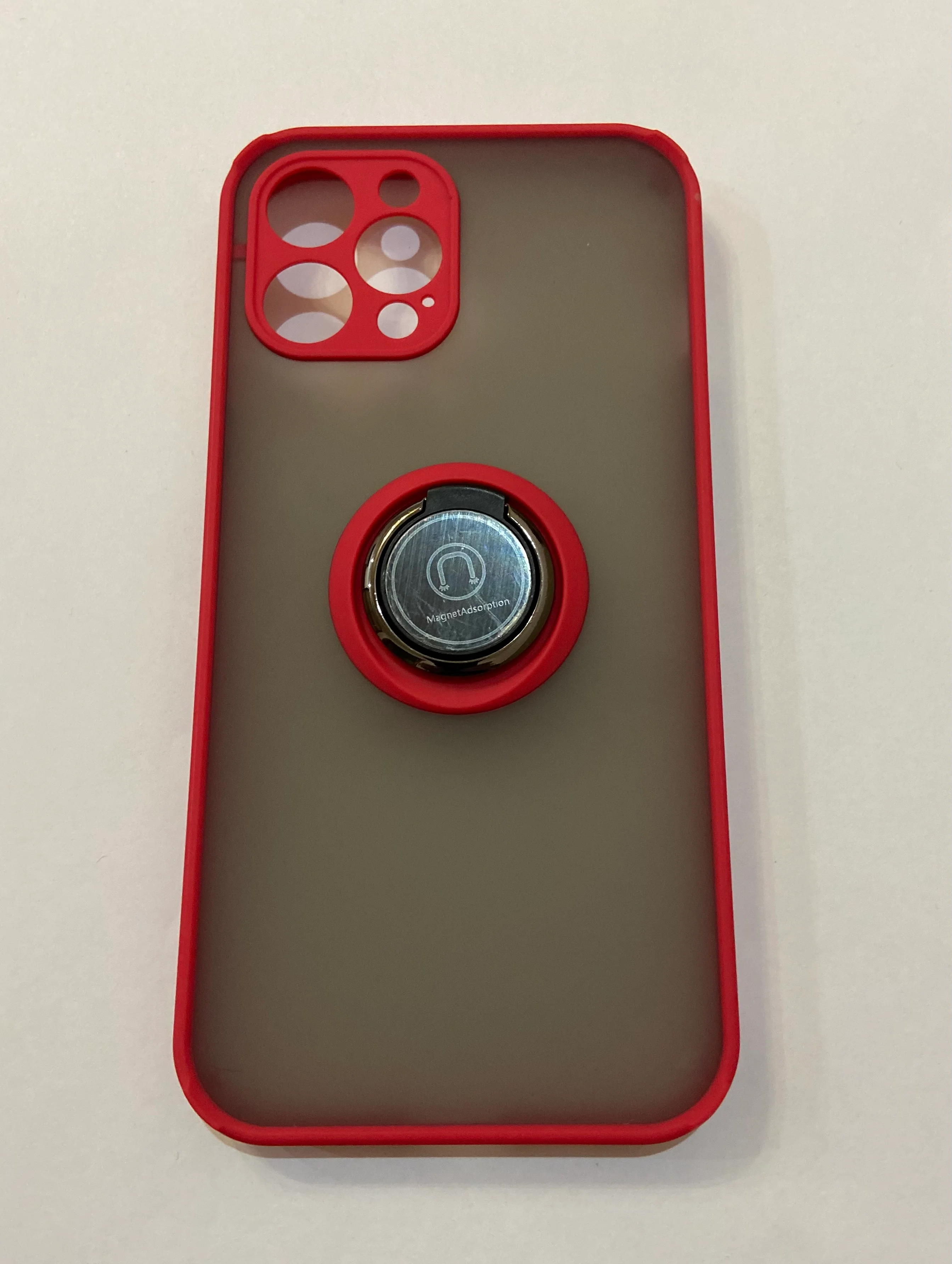 Красный чехол для Айфон 12 Pro Max, с магнитом и подставкой