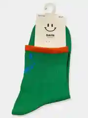 Зеленый носки унисекс Smile, средняя длина