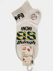 Носки короткие, с принтом "Цифры"