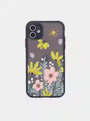 Аметистовый чехол для iPhone 11, 12, 7/8 рамка цветы