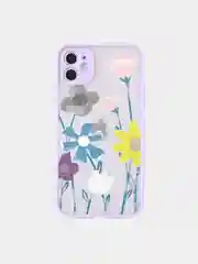Бежевый чехол для iPhone 11, 12, 7/8 рамка цветы