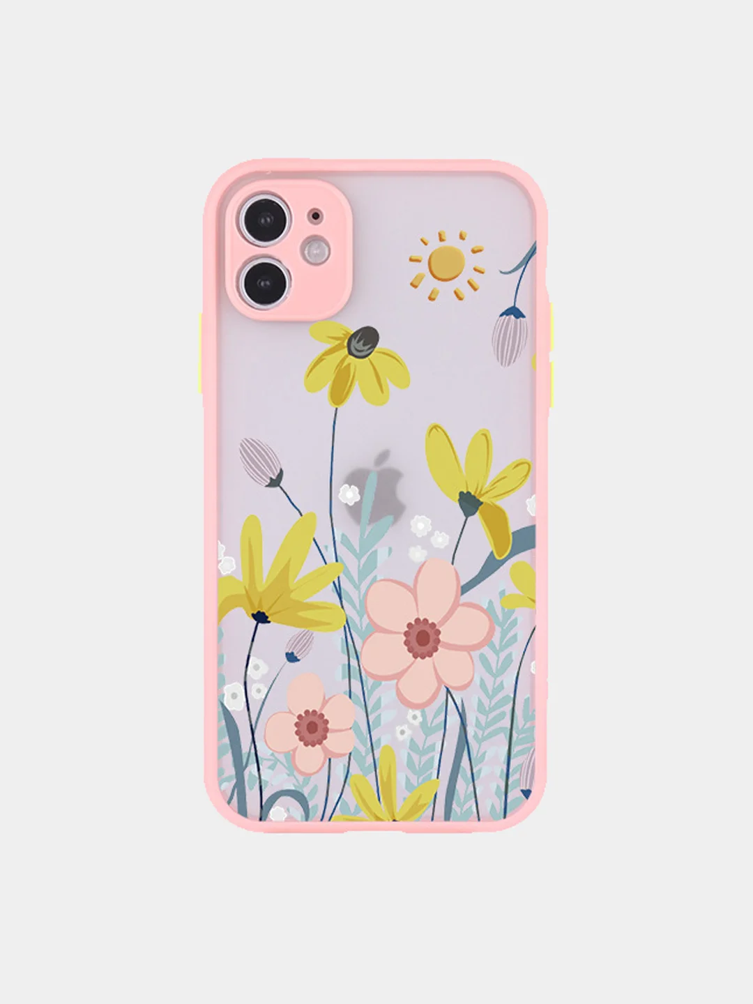 Золотой чехол для iPhone 11, 12, 7/8 рамка цветы