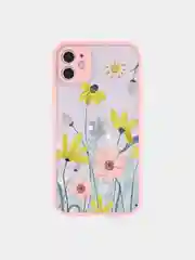 Золотой чехол для iPhone 11, 12, 7/8 рамка цветы