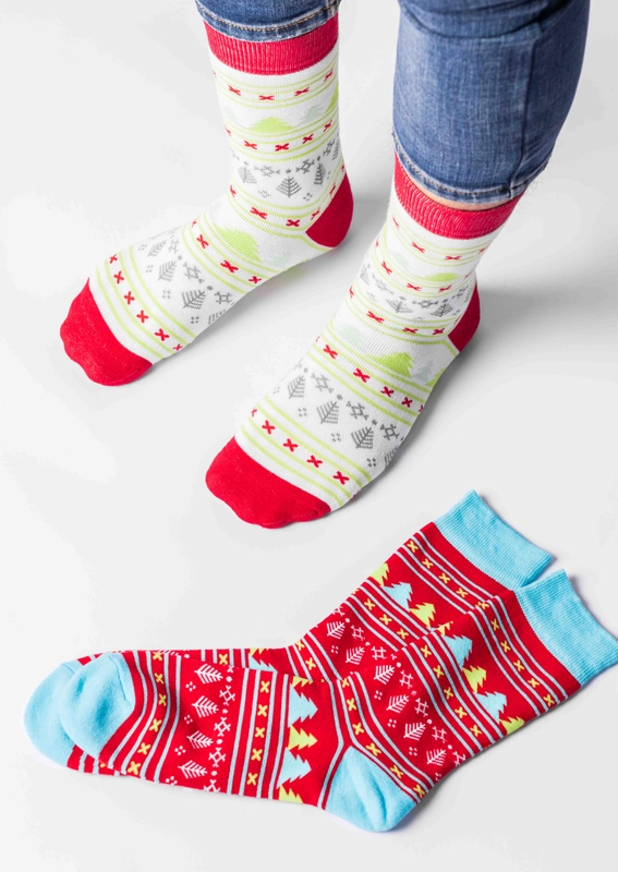 Носки новогодние мужские, махровые, 2 пары