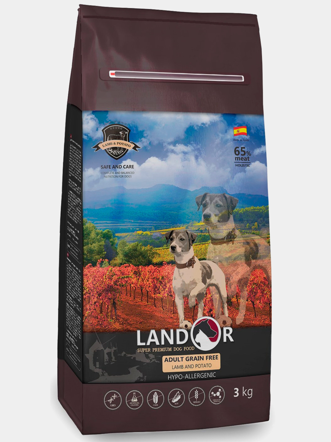 Корм Landor (Ландор) Adult Grain Free (беззерновой) для собак всех пород,  ягненок/батат купить по цене 746 ₽ в интернет-магазине Магнит Маркет