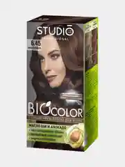 Комплект STUDIO Professional BIOcolor для окрашивания волос 6.45 каштановый