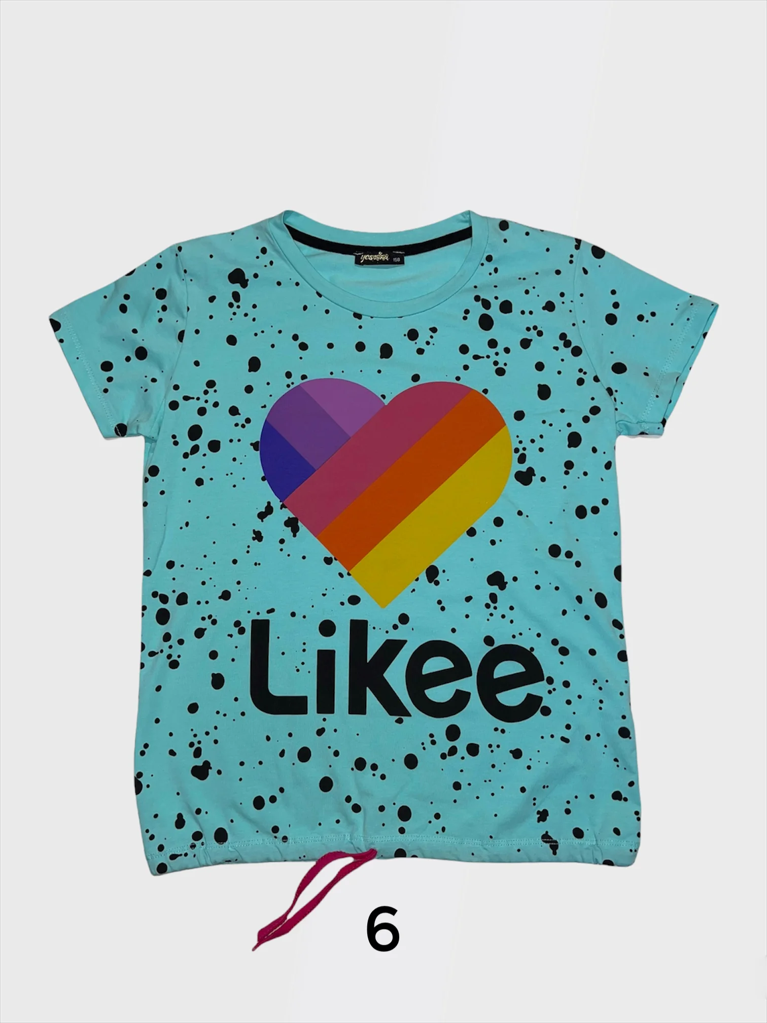 Детская футболка с принтами like, tiktok, instagram, among us