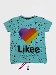 Детская футболка с принтами like, tiktok, instagram, among us