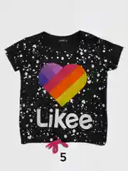 Детская футболка с принтами like, tiktok, instagram, among us