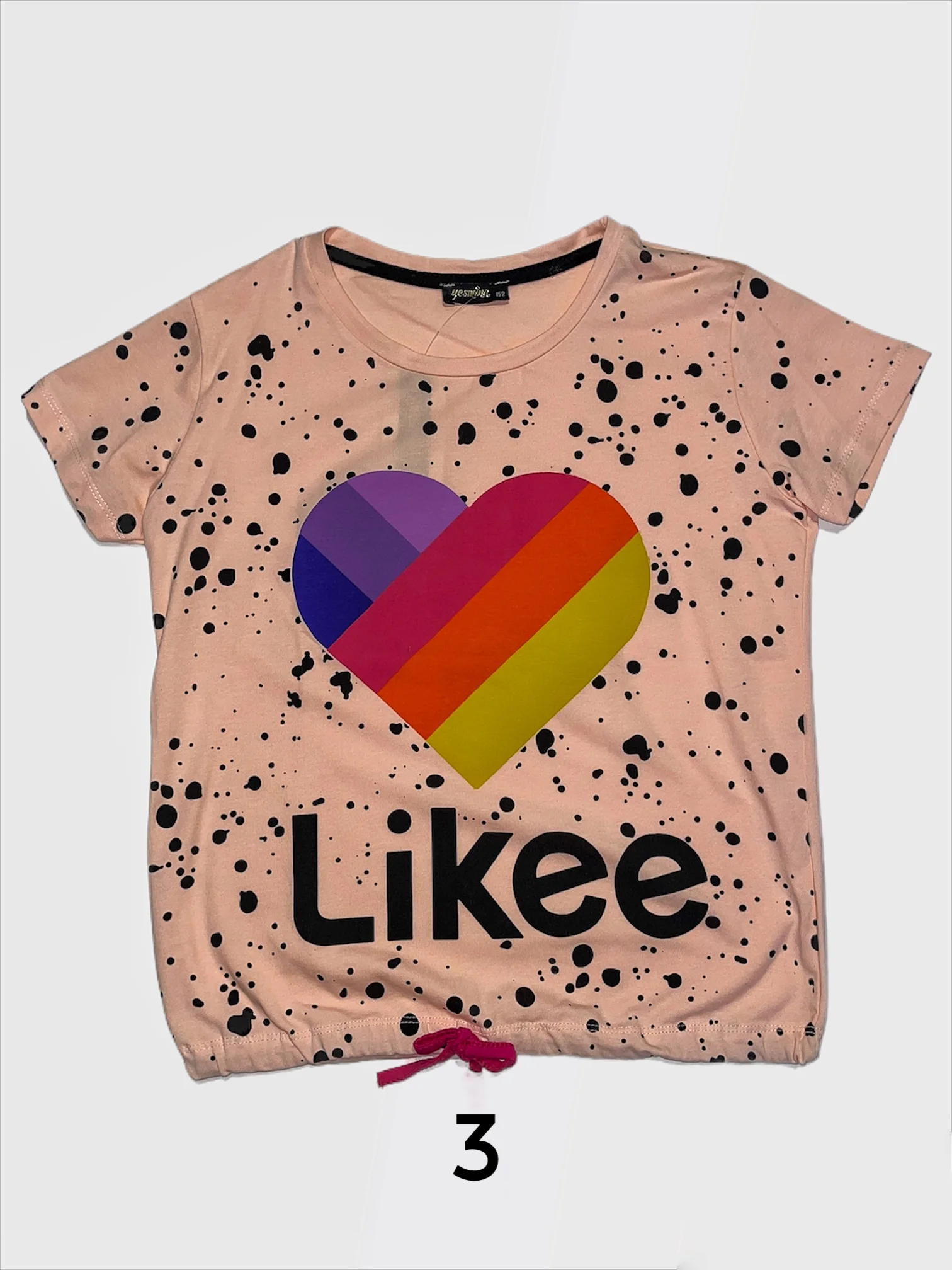 Детская футболка с принтами like, tiktok, instagram, among us