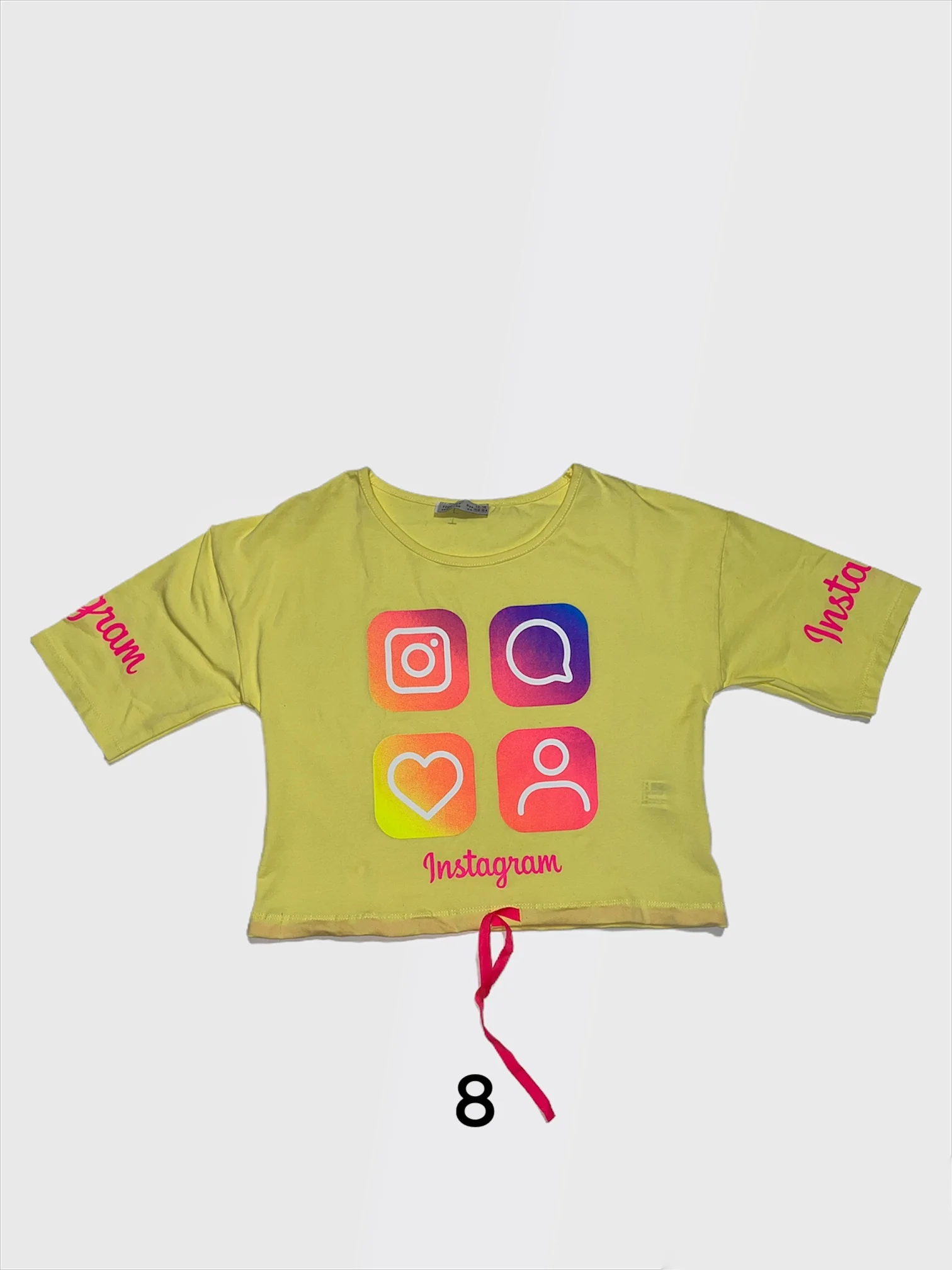 Детская футболка с принтами like, tiktok, instagram, among us