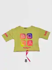 Детская футболка с принтами like, tiktok, instagram, among us