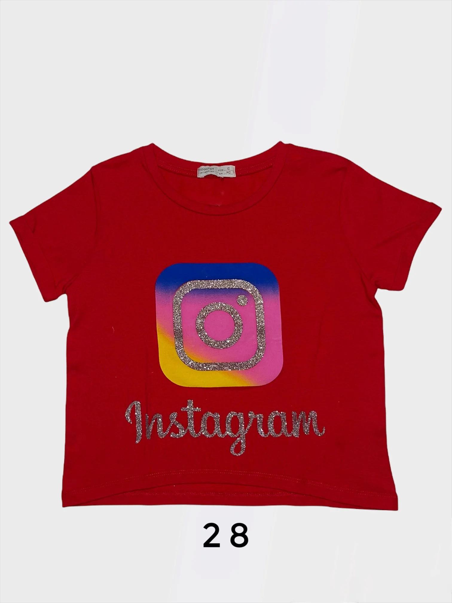 Детская футболка с принтами like, tiktok, instagram, among us