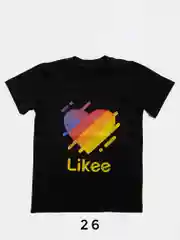 Детская футболка с принтами like, tiktok, instagram, among us