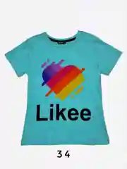 Детская футболка с принтами like, tiktok, instagram, among us