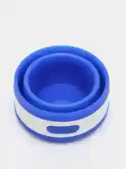 Синий силиконовый складной стакан для напитков Collapsible Coffee Cup, 8 цветов
