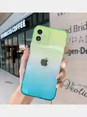 Салатовый чехол для iPhone 11, 12 "Неон"
