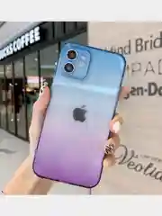 Синий чехол для iPhone 11, 12 "Неон"