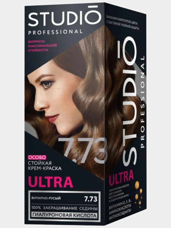 Комплект STUDIO Professional ULTRA для окрашивания волос 7.73 янтарно-русый