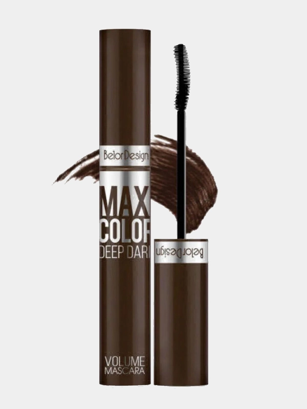 Тушь для ресниц Belor Design Maxi Color объемная шоколадная