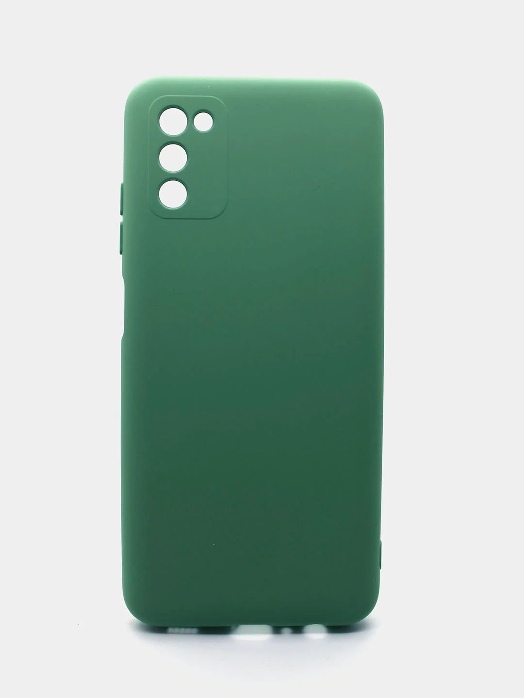 Лесной зеленый чехол силиконовый с микрофиброй и защитой камеры для Samsung Galaxy A02s (самсунг)