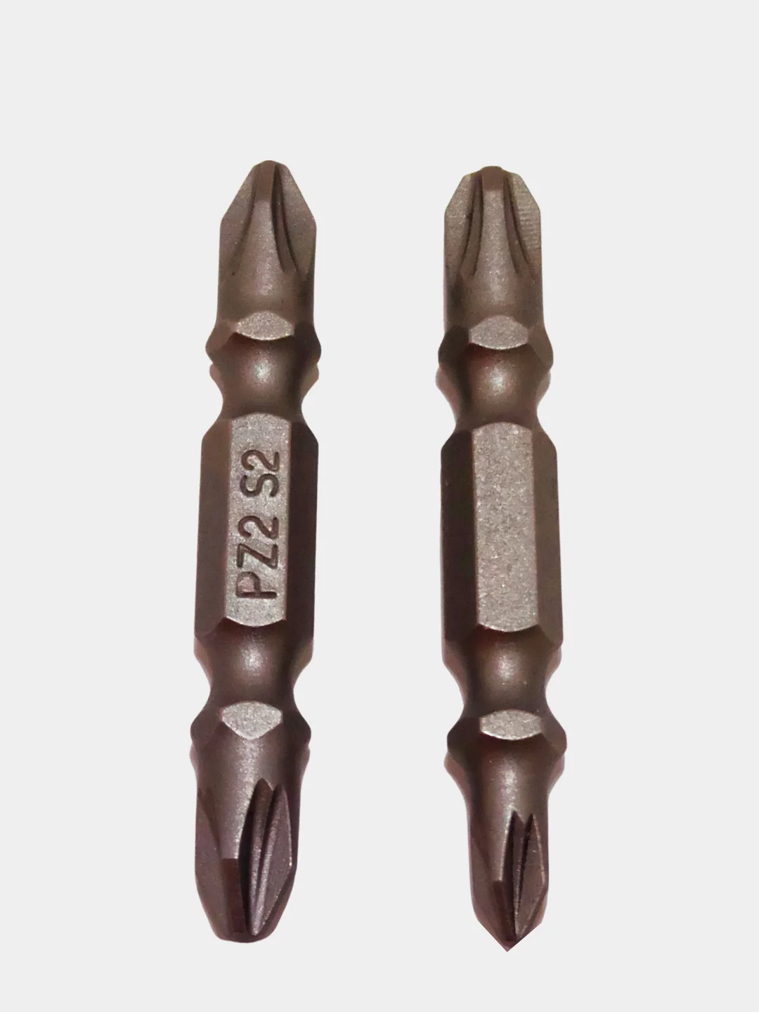 Набор бит двусторонних KRANZ PZ2xPZ2, PZ1xPZ3-50 мм, 2 штуки, сталь S2